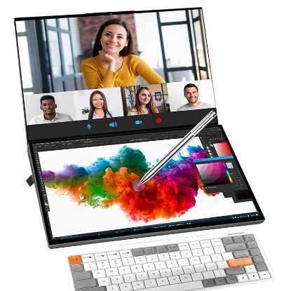 Picture of Hot Sale 16+16 Inch Intel i5 i7 12gen CPU 16GB Dual Touch Screen Laptop For Homeme