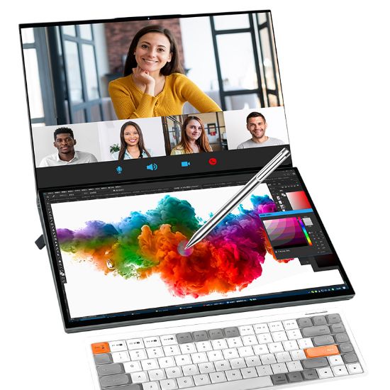 Picture of Hot Sale 16+16 Inch Intel i5 i7 12gen CPU 16GB Dual Touch Screen Laptop For Homeme