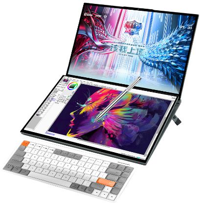 Picture of Hot Sale 16+16 Inch Intel i5 i7 12gen CPU 16GB Dual Touch Screen Laptop For Homeme