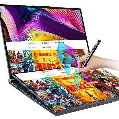 Picture of Hot Sale 16+16 Inch Intel i5 i7 12gen CPU 16GB Dual Touch Screen Laptop For Homeme