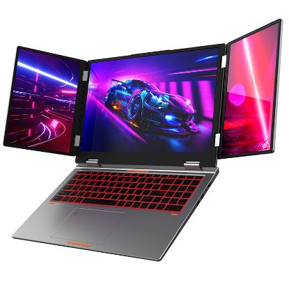 Picture of Three-screen face unlock Core i7 laptop new product metal gaming office business thin portable deformation book 16.1 inch