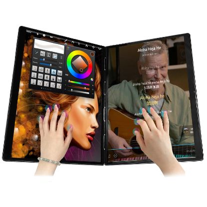 Picture of 13.3 Double -screen dual -touch Intel thin and thin copy virtual touch keyboard Student business business office design high performance book