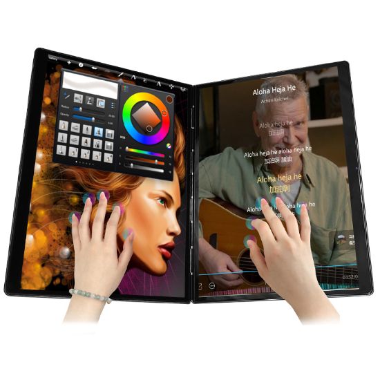 Picture of 13.3 Double -screen dual -touch Intel thin and thin copy virtual touch keyboard Student business business office design high performance book