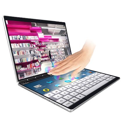 Picture of 13.3 Double -screen dual -touch Intel thin and thin copy virtual touch keyboard Student business business office design high performance book