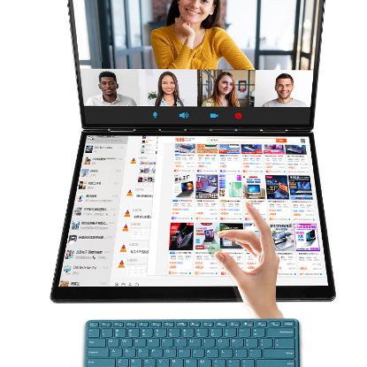 Picture of 13.3 Double -screen dual -touch Intel thin and thin copy virtual touch keyboard Student business business office design high performance book
