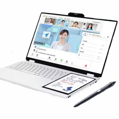 Picture of 15.6 inch dual screen laptop intel Celeron N5105 DDR4 16GB SSD 256GB Win11 small screen 7 inch touch screen laptop computer