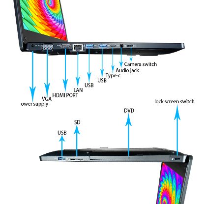 Picture of Wholesale Price 15.6inch Ul-tra Thin With Type-C VGA CD DVD Player For Office Business Laptop Notebook