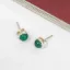 Picture of Pure Silver Studs with Natural Green Onyx