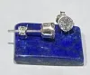 Picture of Pure Silver Ear Studs With Zirconia/Unisex/1.5 Gram
