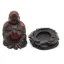 Show details for Maroon Laughing Buddha Statue/Black Floral Design Ash Tray Combo Picture of Maroon Laughing Buddha Statue/Black Floral Design Ash Tray Combo