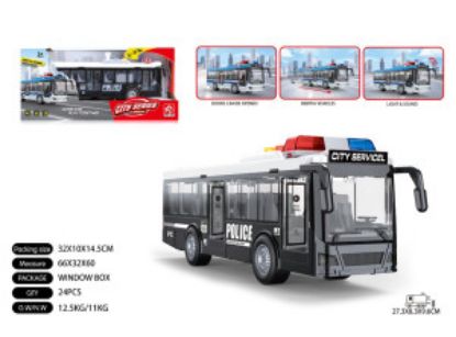 Show details for Manual Police Bus Toy Picture of Manual Police Bus Toy
