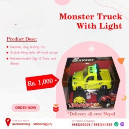 Show details for MONSTER TRUCK WITH LIGHT Picture of MONSTER TRUCK WITH LIGHT