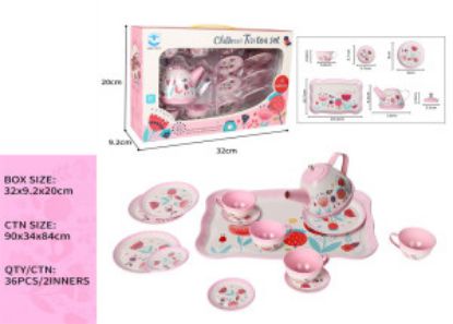Show details for Pink TEA Set 15pcs Toy Picture of Pink TEA Set 15pcs Toy