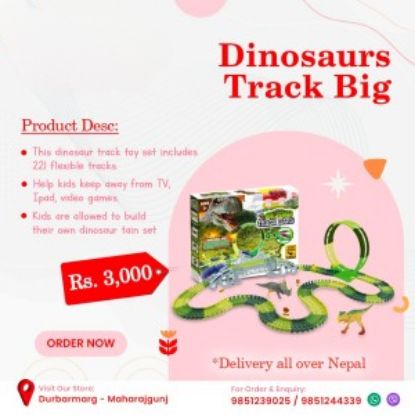Show details for DINOSAURS TRACK BIG 221 PIECES Picture of DINOSAURS TRACK BIG 221 PIECES