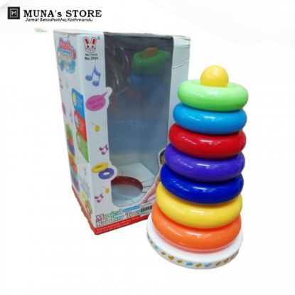 Show details for RAINBOW TOWER STACKING TOY Picture of RAINBOW TOWER STACKING TOY