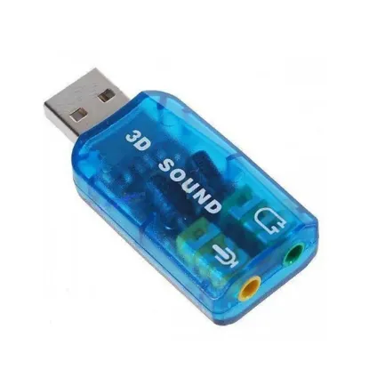 Picture of External USB Sound Card Microphone-in Audio-out USB Splitter