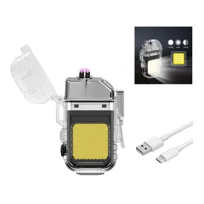 Show details for Rechargeable Electric Lighter with LED Flashlight Picture of Rechargeable Electric Lighter with LED Flashlight