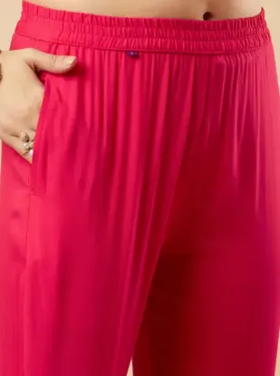 Picture of Women Cotton Blend Kurta Pant Dupatta Set