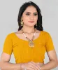 Picture of Printed Daily Wear Georgette Saree (Yellow, Beige)