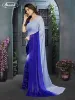 Picture of Embellished, Striped, Self Design Leheria Satin Saree (Blue, Grey)