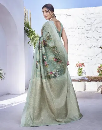 Picture of Printed Daily Wear Art Silk Saree (Blue)