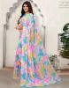 Picture of Printed Daily Wear Chiffon, Georgette Saree (Multicolor)
