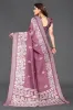 Picture of Printed Bollywood Cotton Blend Saree (Purple)