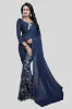 Picture of Dyed Daily Wear Georgette Saree (Blue)