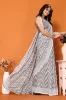 Picture of Geometric Print Daily Wear Georgette Saree (Grey)