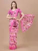 Picture of Floral Print, Printed Daily Wear Georgette Saree (Pink)