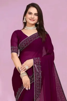 Picture of Embellished Bollywood Georgette Saree