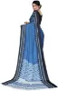 Picture of Printed Daily Wear Silk Blend Saree (Blue)