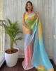 Picture of Soft Pure Georgette With Digital Print Celebrity Saree
