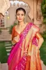 Picture of Women's Patola Silk Saree With Unstitched Boluse Piece
