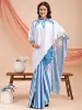Picture of Printed, Embellished, Embroidered Daily Wear Chiffon Saree (Light Blue, Multicolor)