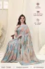 Picture of Printed, Color Block, Embellished Bollywood Chiffon, Georgette Saree (Orange, Grey)