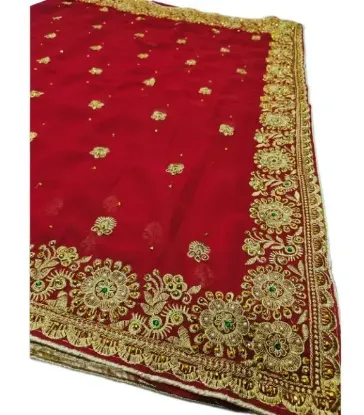 Picture of Heavy Embroidery Work With Full Diamond(stone) Handwork Saree