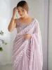 Picture of Women's Georgette Embellished Saree With Unstitched Blouse