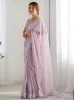 Picture of Women's Georgette Embellished Saree With Unstitched Blouse