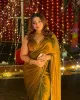 Picture of Embroidered Bollywood Chiffon Saree (Mustard)