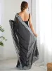 Picture of Women's Georgette Embellished Saree With Unstitched Blouse