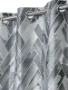 Picture of 2 Pieces Geometrical Panel Eyelet Polyester Door Curtains 7 Feet, Blue(Eyelet),Grommet Curtains