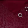 Picture of Polyester Printed Blackout Emboss Window Grommet Curtains (Pack of 2, 5 Feet, Maroon)