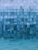 Picture of Polyester Blackout Printed Window Curtains (Pack of 2, 5 Feet, Sky Blue - Grey)