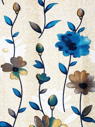 Picture of Home Sizzler 2 Pieces Digital Print Eyelet Polyester Window Curtains - 5 Feet, Blue