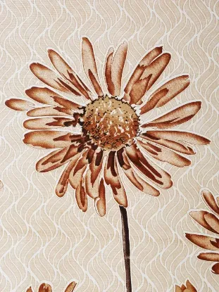 Picture of Home Sizzler 2 Pieces Sunflower Panel Eyelet Polyester Door Curtains - 7 Feet, Gold