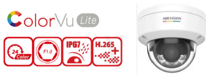 Show details for HIKVISION 4MP ColorVu Lite+ Warm LED Turret Network Camera (DS‐2CD1147G2‐L, 2.8mm lens) Picture of HIKVISION 4MP ColorVu Lite+ Warm LED Turret Network Camera (DS‐2CD1147G2‐L, 2.8mm lens)