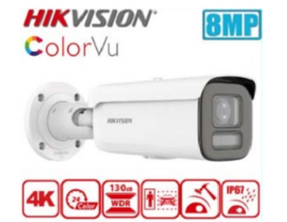 Show details for HIKVISION 4K 8MP ColorVu Motorized Varifocal Bullet Network Camera (DS‐2CD2687G2T‐LZS) Picture of HIKVISION 4K 8MP ColorVu Motorized Varifocal Bullet Network Camera (DS‐2CD2687G2T‐LZS)