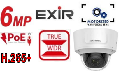 Show details for HIKVISION 6MP Vari-Focal Network Dome Camera (DS‐2CD2763G0‐IZS) Picture of HIKVISION 6MP Vari-Focal Network Dome Camera (DS‐2CD2763G0‐IZS)
