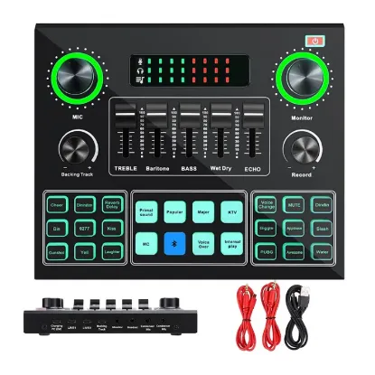 Show details for V9 Sound Card Audio Interface Audio Mixer for Live Podcast Recording Picture of V9 Sound Card Audio Interface Audio Mixer for Live Podcast Recording